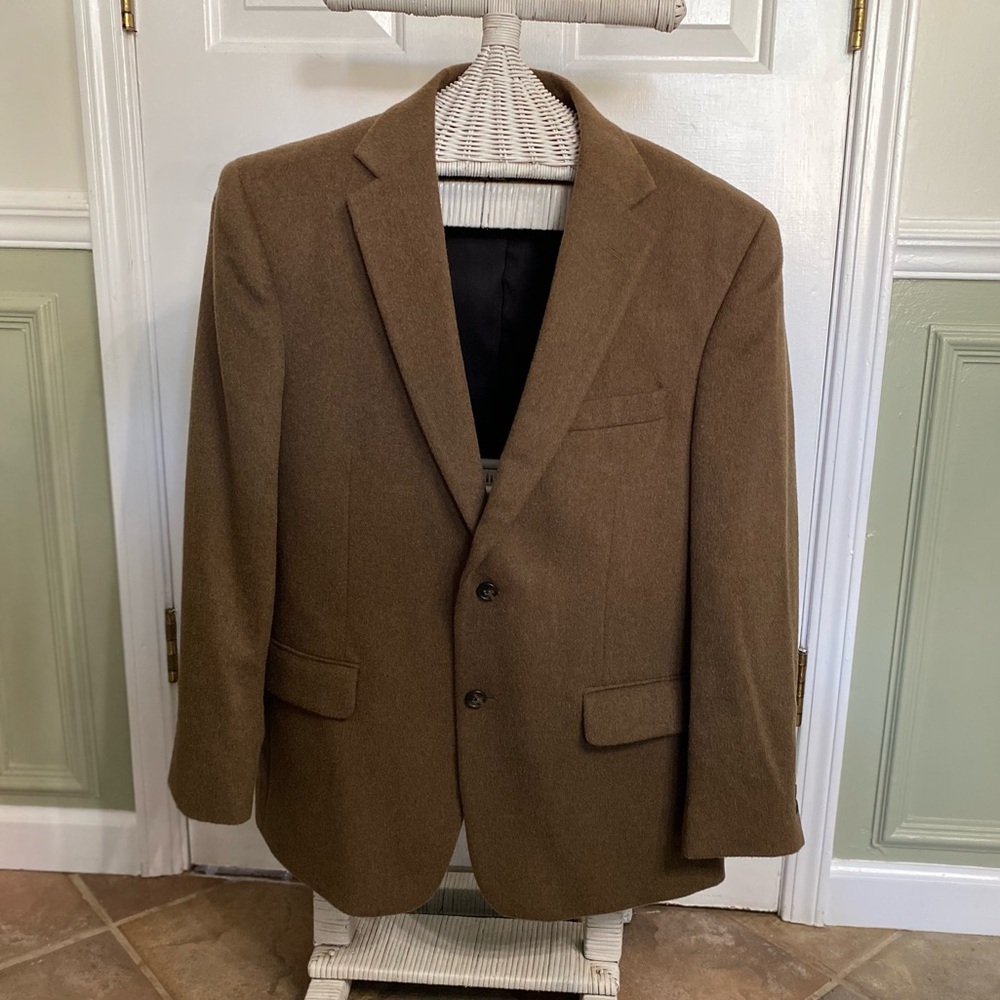 Joseph A Banks 100% Camel Hair Blazer Sport Coat Size 42S NO further reductions